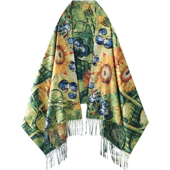 Soft Cashmere Feel Scarf For Women Winter Warm Scarves Large Shawl - Picture 2 of 3